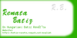 renata batiz business card